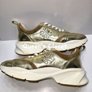 Tory Burch| Leather Gold Mettalic Women's Sneakers